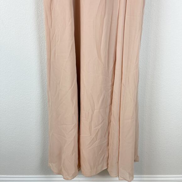 Lulus World on a String Dress Womens Medium Pink Lace-Up Maxi Short Sleeve - Picture 6 of 16